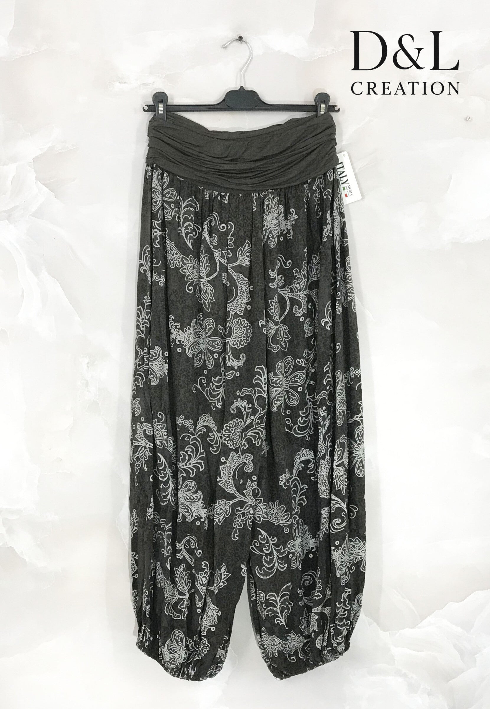 Plus Size Tryckta Harembyxor T38 till T50