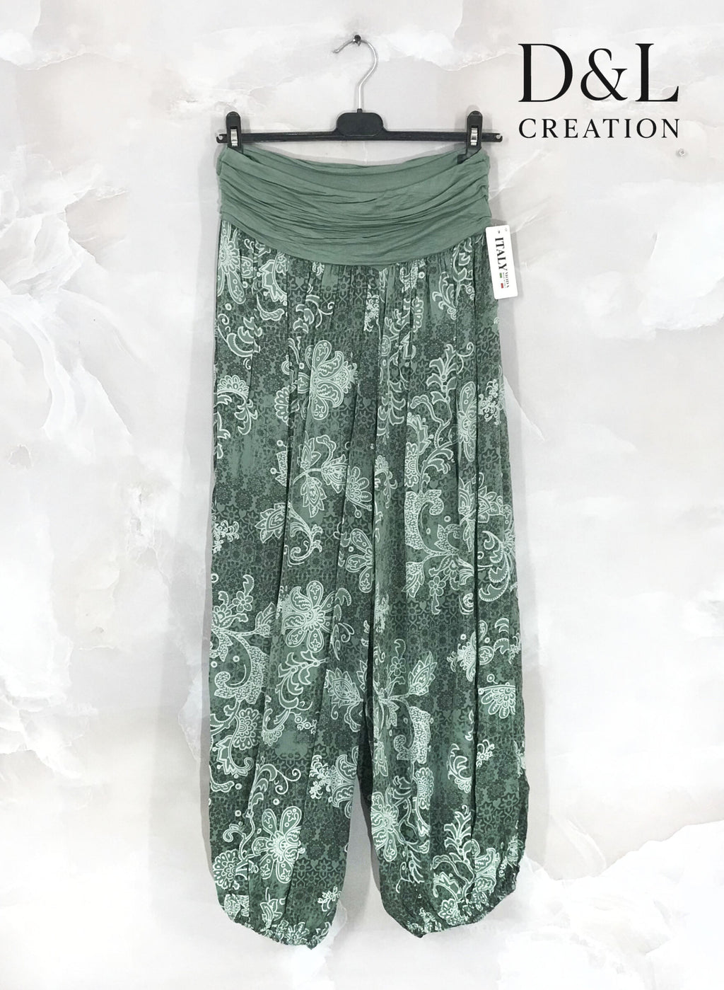 Plus Size Printed harem pants large size T38 to T50