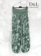 Plus Size Printed harem pants large size T38 to T50