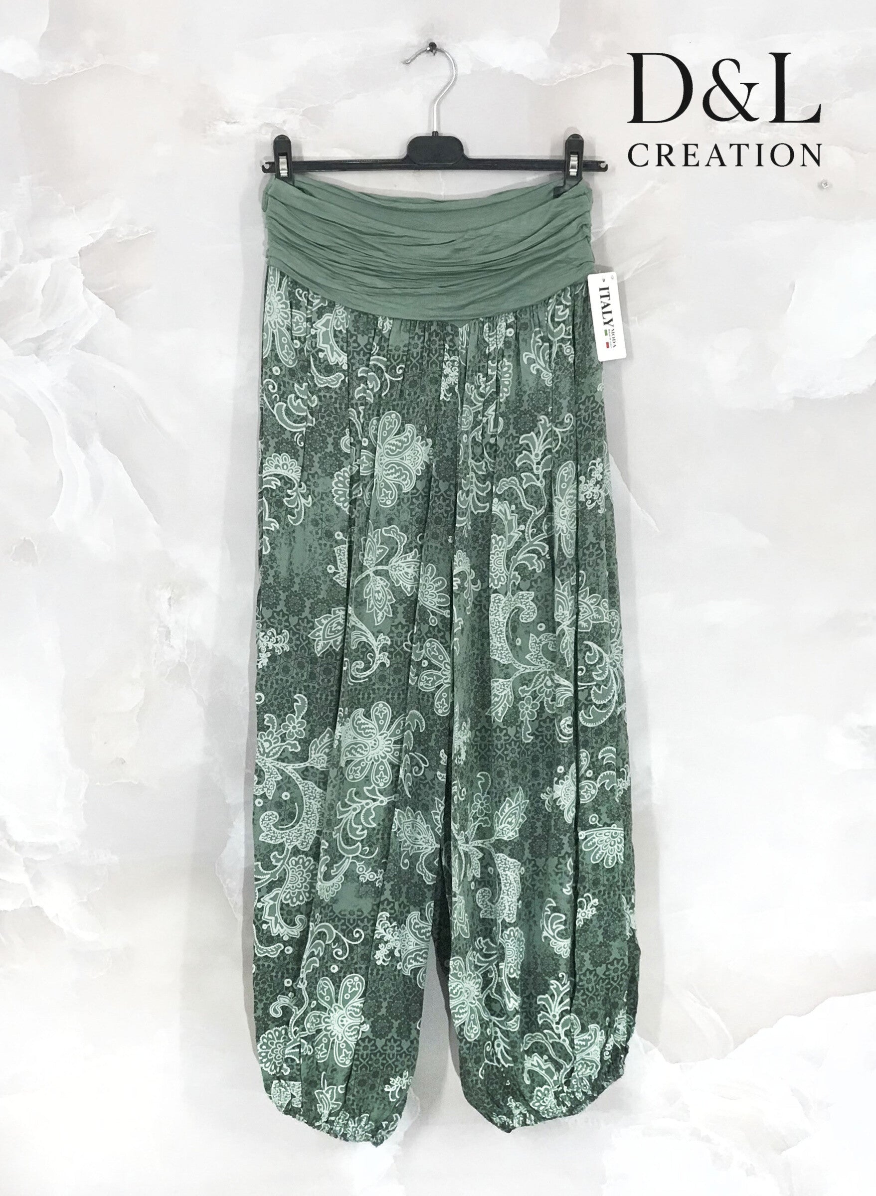 Plus Size Tryckta Harembyxor T38 till T50