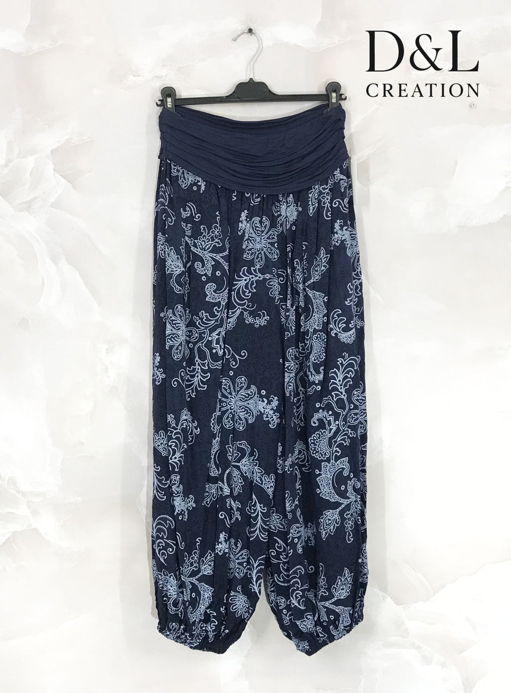Plus Size Printed harem pants large size T38 to T50