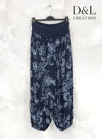 Plus Size Printed harem pants large size T38 to T50