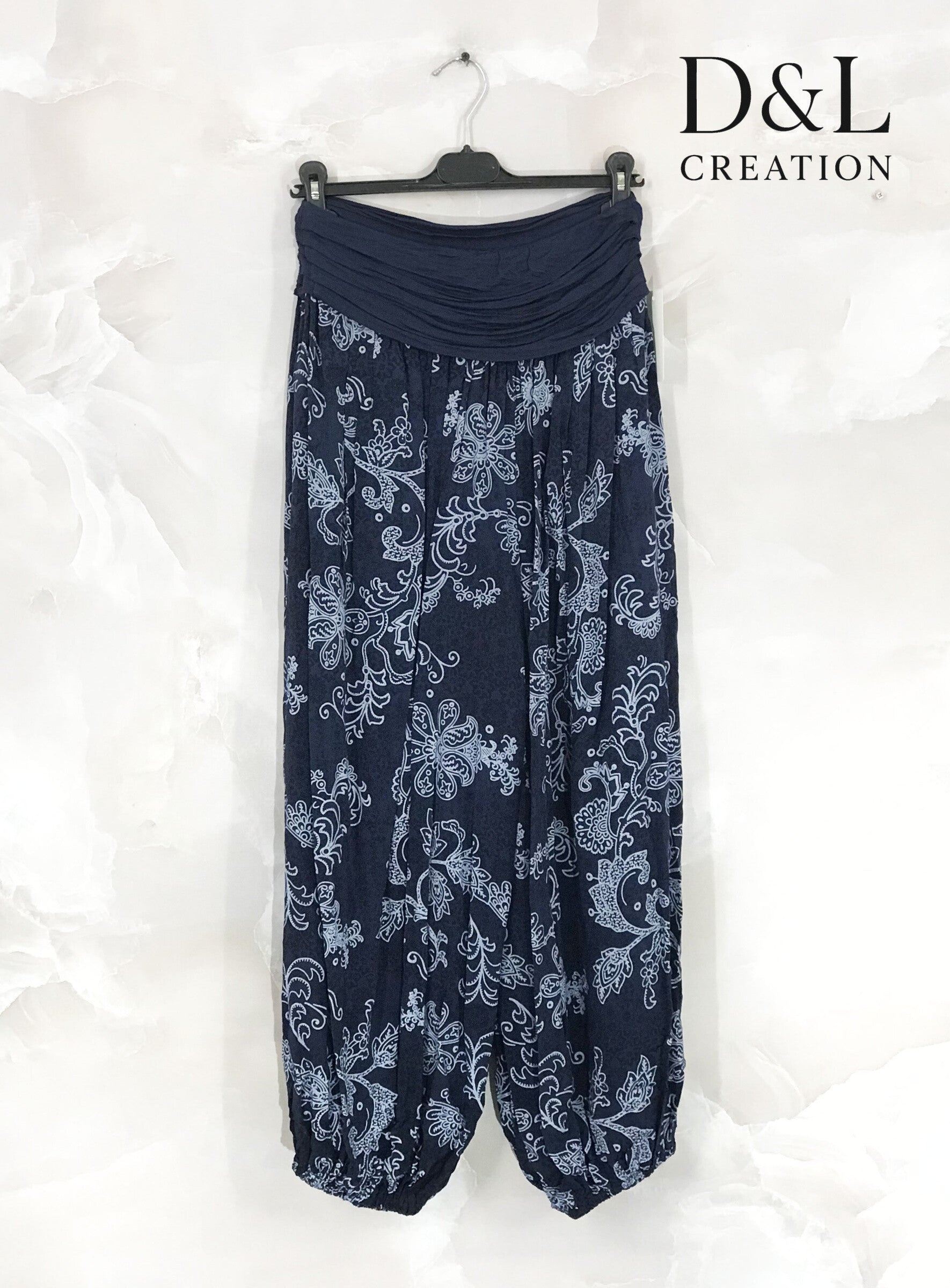 Plus Size Printed harem pants large size T38 to T50