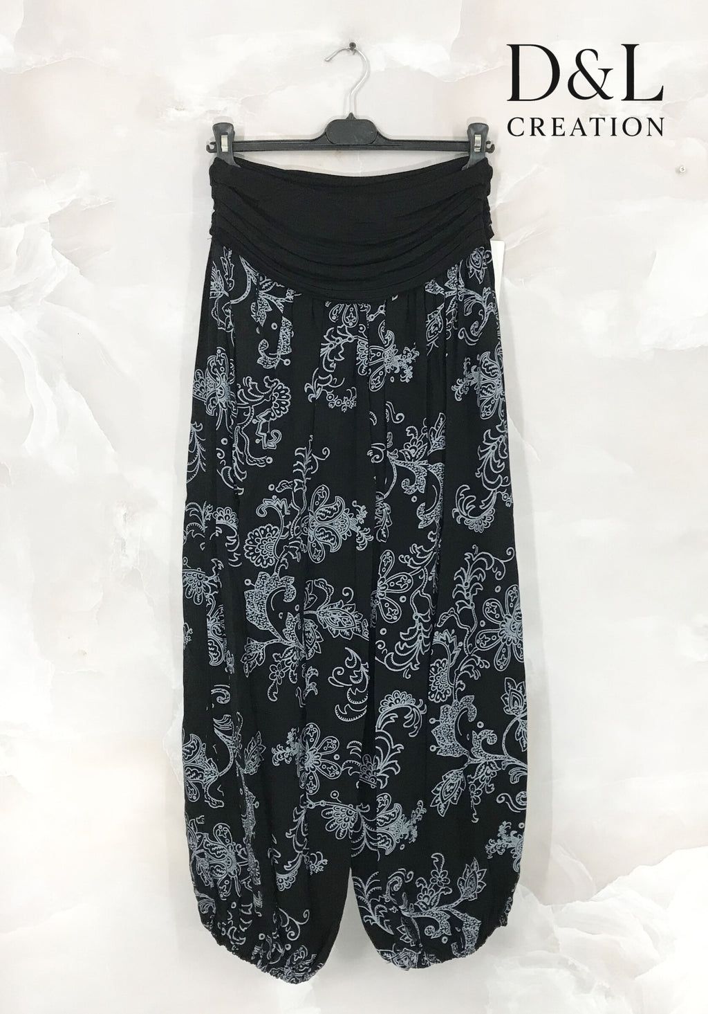 Plus Size Tryckta Harembyxor T38 till T50
