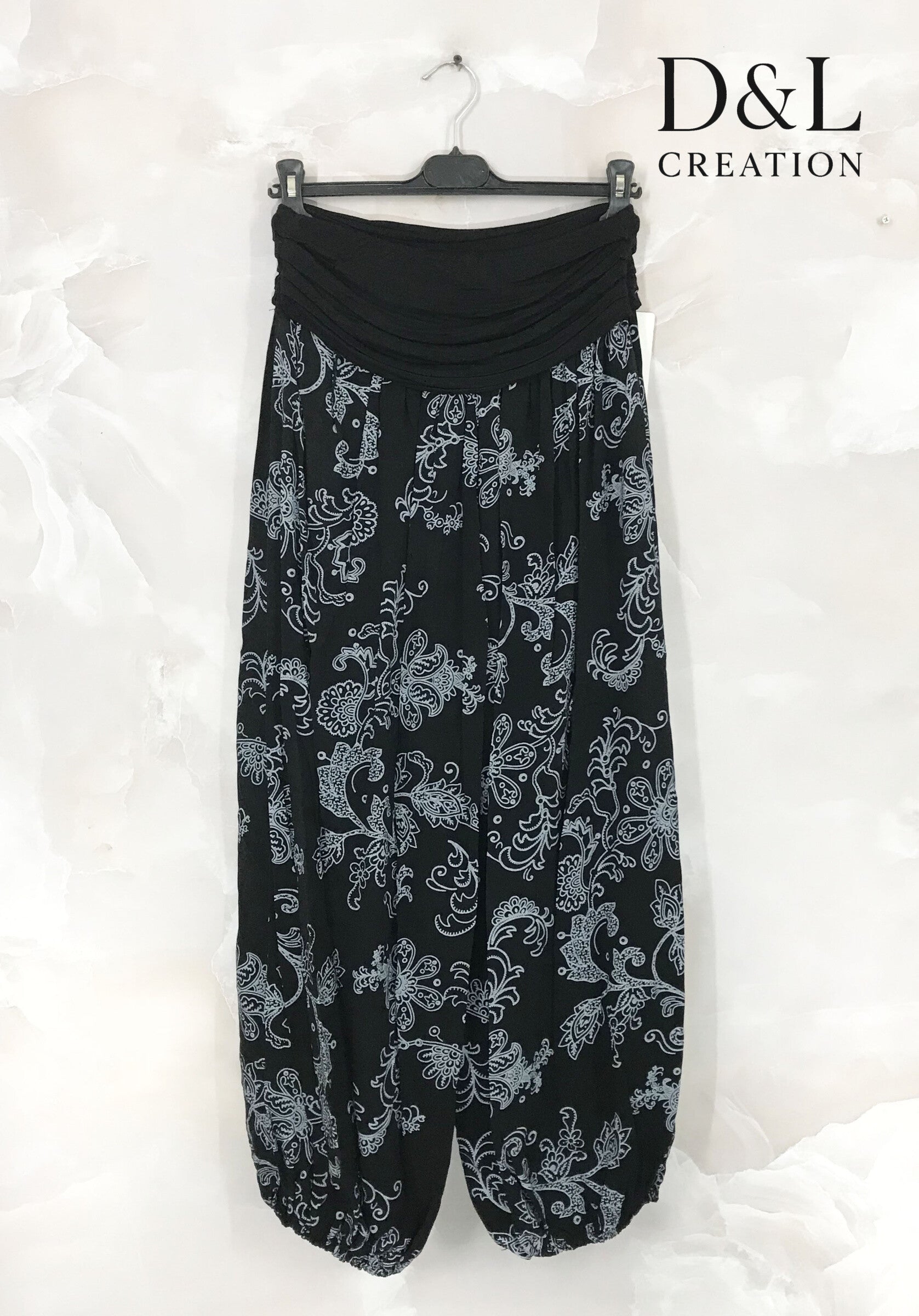 Plus Size Tryckta Harembyxor T38 till T50