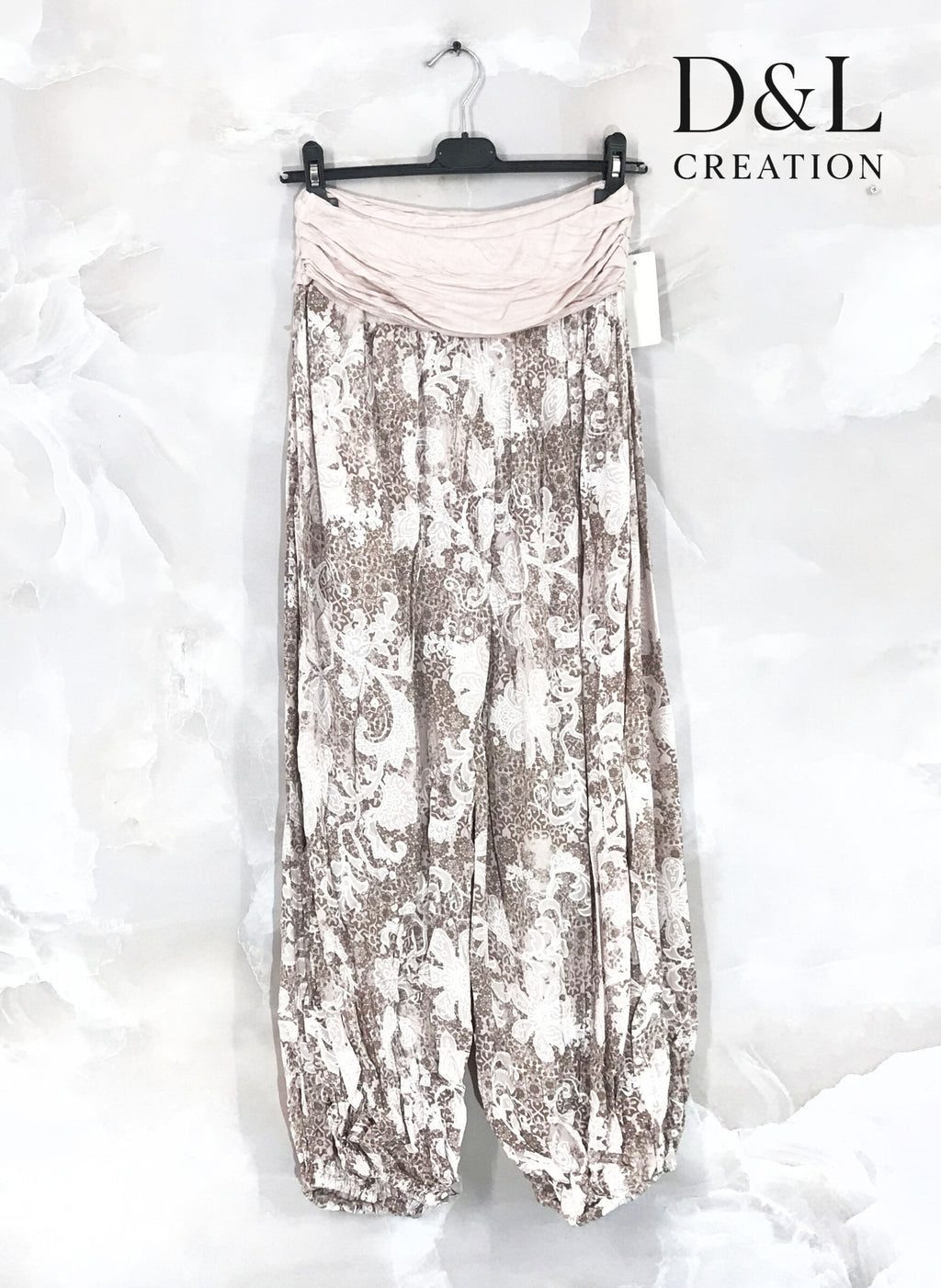 Plus Size Printed harem pants large size T38 to T50