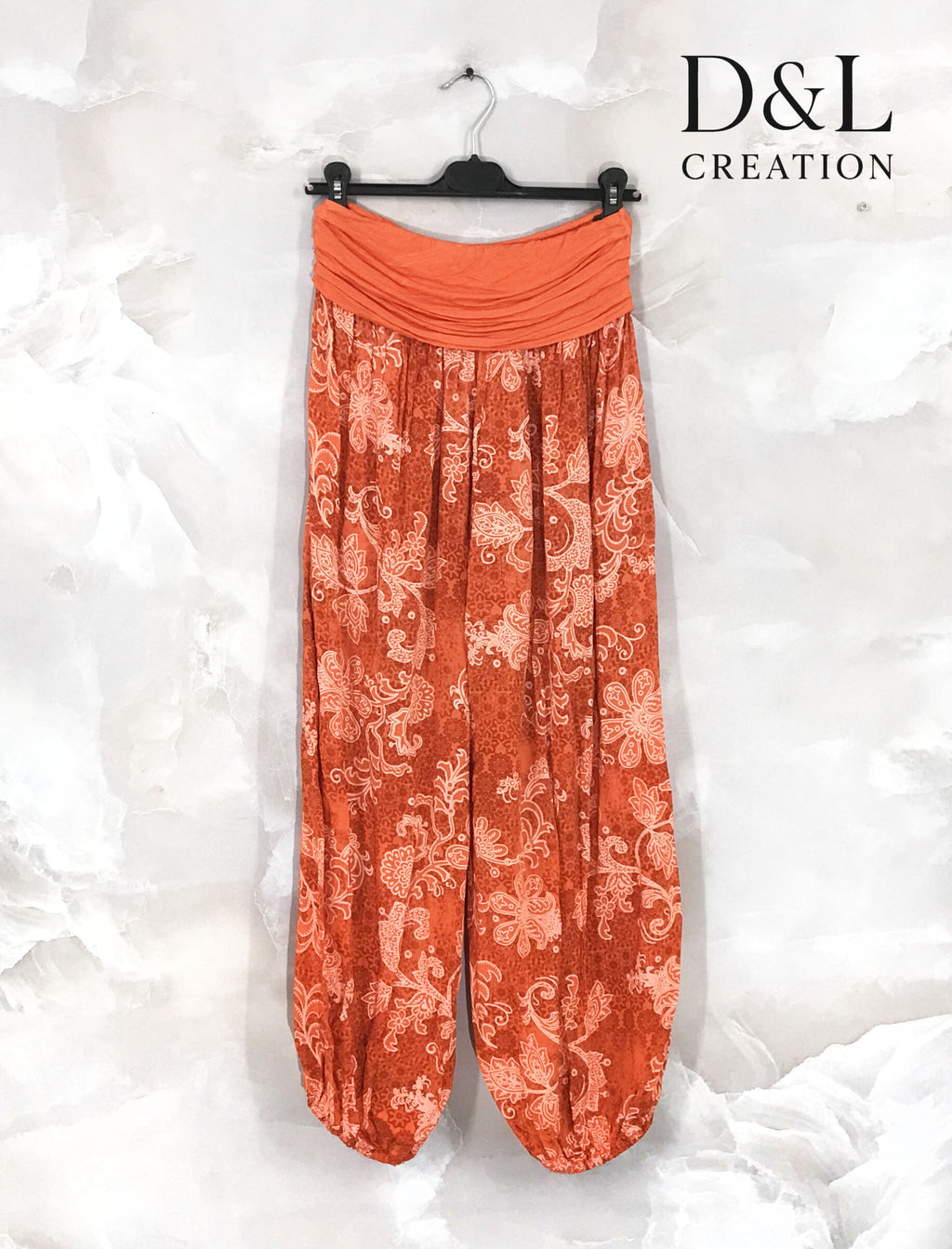 Plus Size Printed harem pants large size T38 to T50