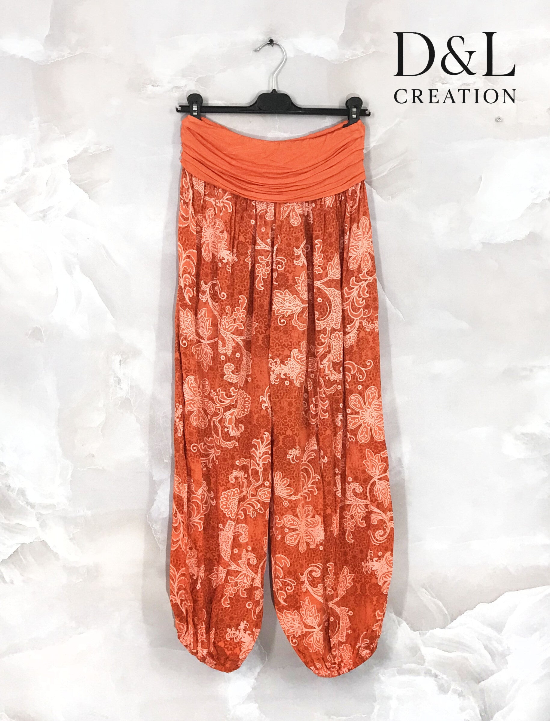 Plus Size Printed harem pants large size T38 to T50