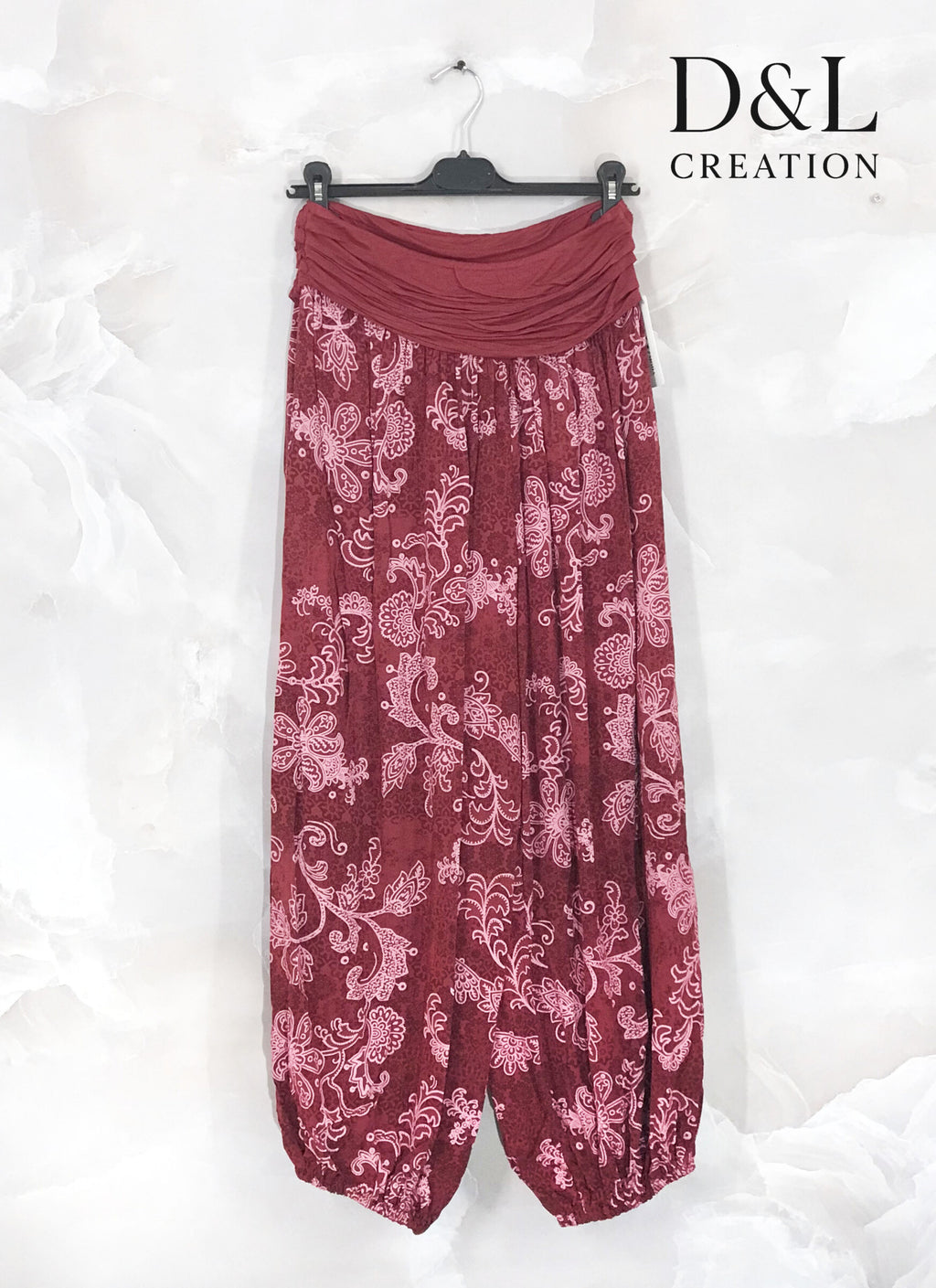 Plus Size Printed harem pants large size T38 to T50