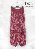 Plus Size Printed harem pants large size T38 to T50