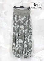 Plus Size Printed harem pants large size T38 to T50