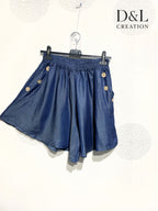 Plus Size Short med Flexibel T38 Tencel Denim