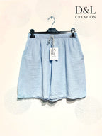 Plus Size Double cotton gauze shorts with T38 to T50 pockets