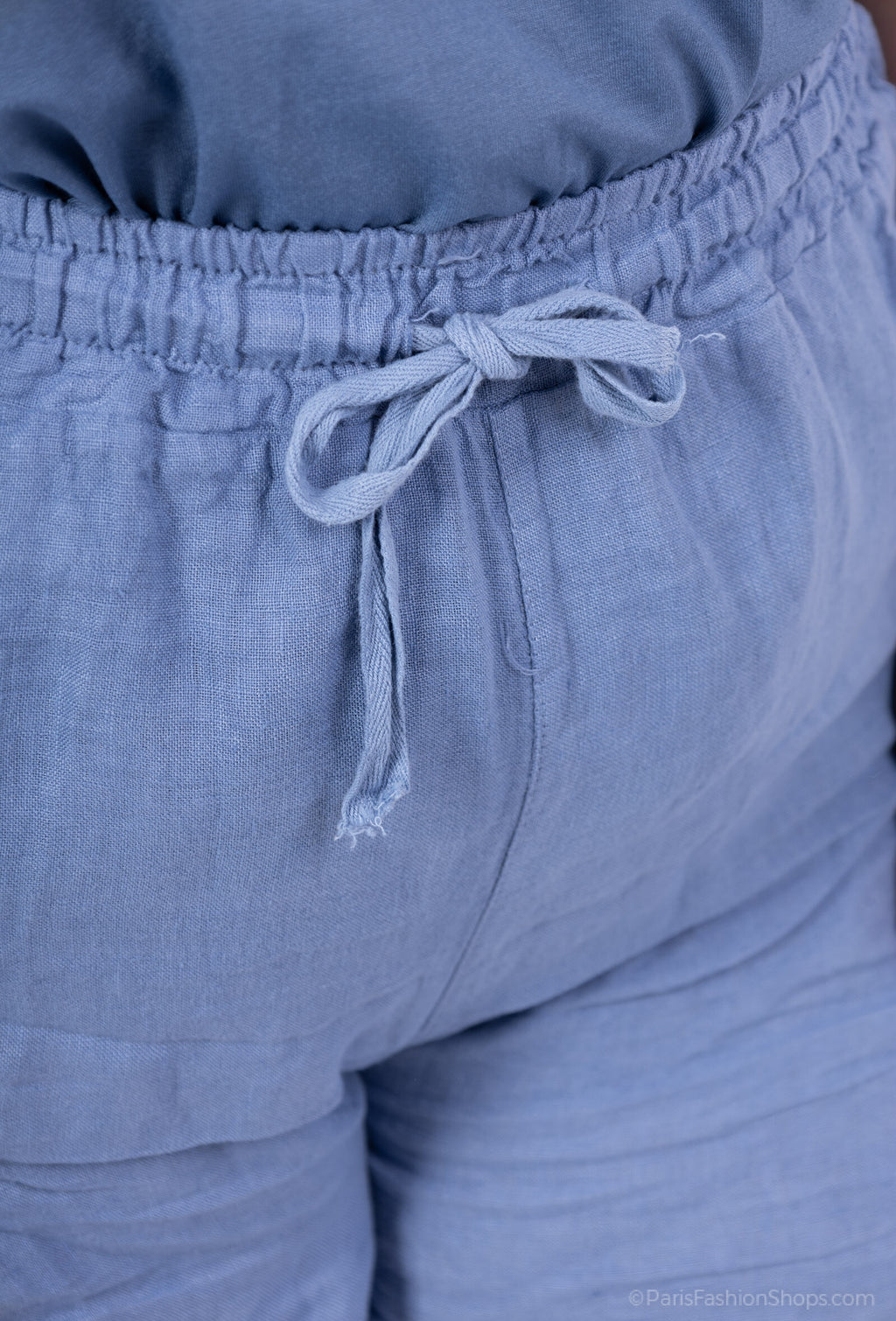 Plus Size Linne Shorts med T38 till T50 Fickor