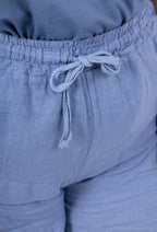 Plus Size Linne Shorts med T38 till T50 Fickor