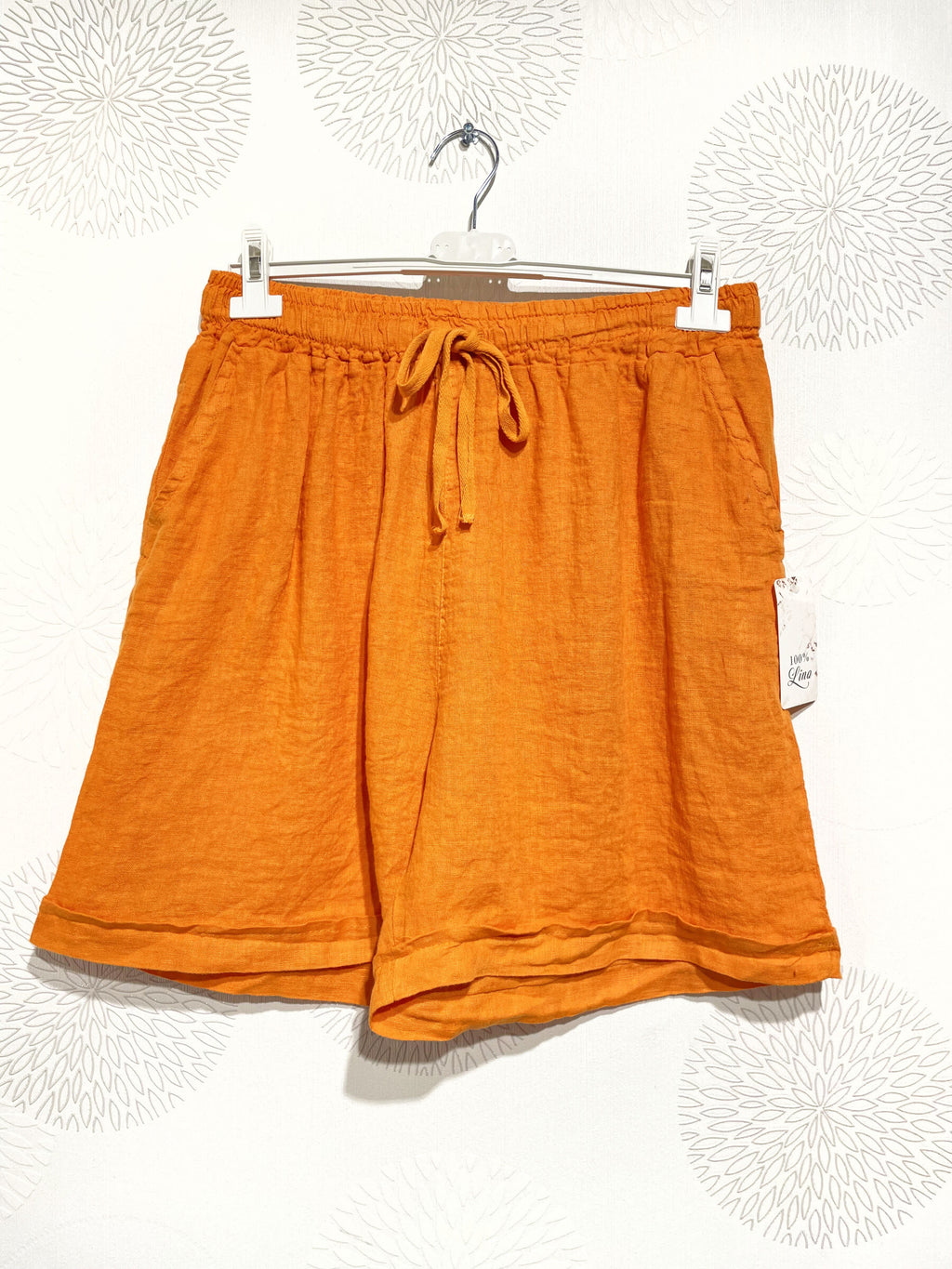 Plus Size Linen shorts with T38 to T50 pockets