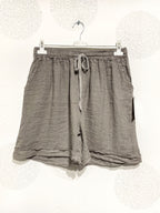 Plus Size Linne Shorts med T38 till T50 Fickor