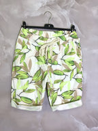 Plus Size Foliage Print Shorts