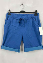Plus Size Enfärgade Shorts med Spets