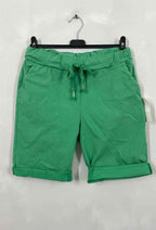 Plus Size Enfärgade Shorts med Spets