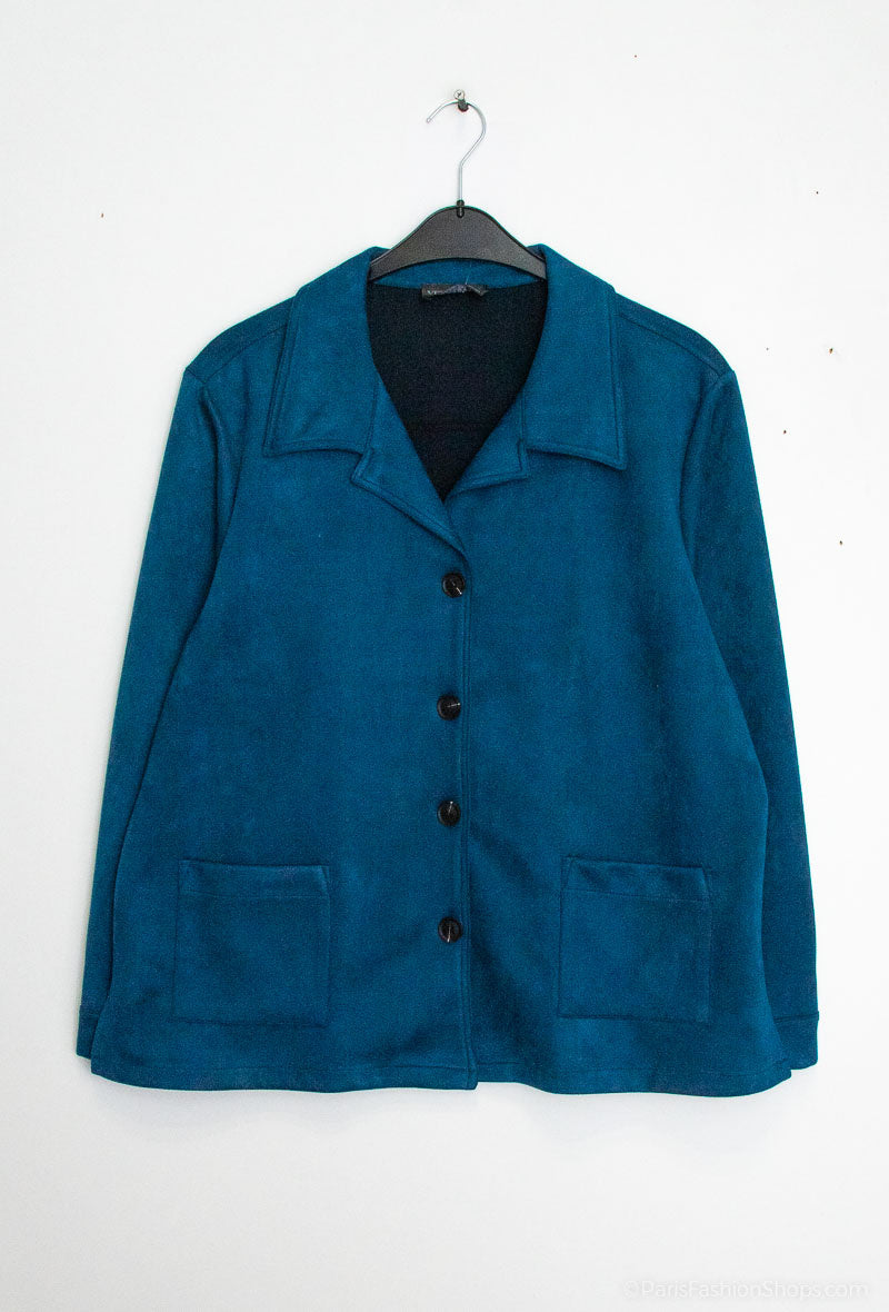 Plus Size Suede overshirts