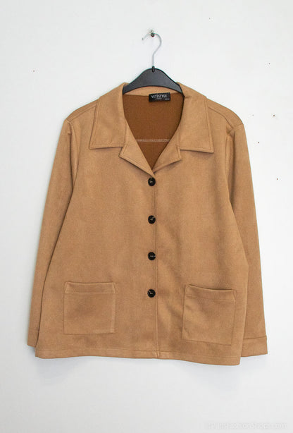 Plus Size Suede overshirts