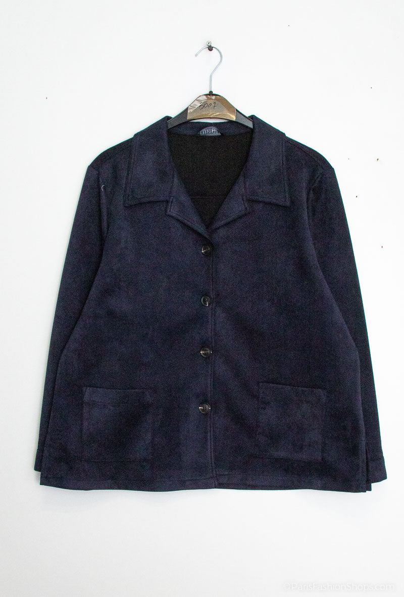 Plus Size Suede overshirts