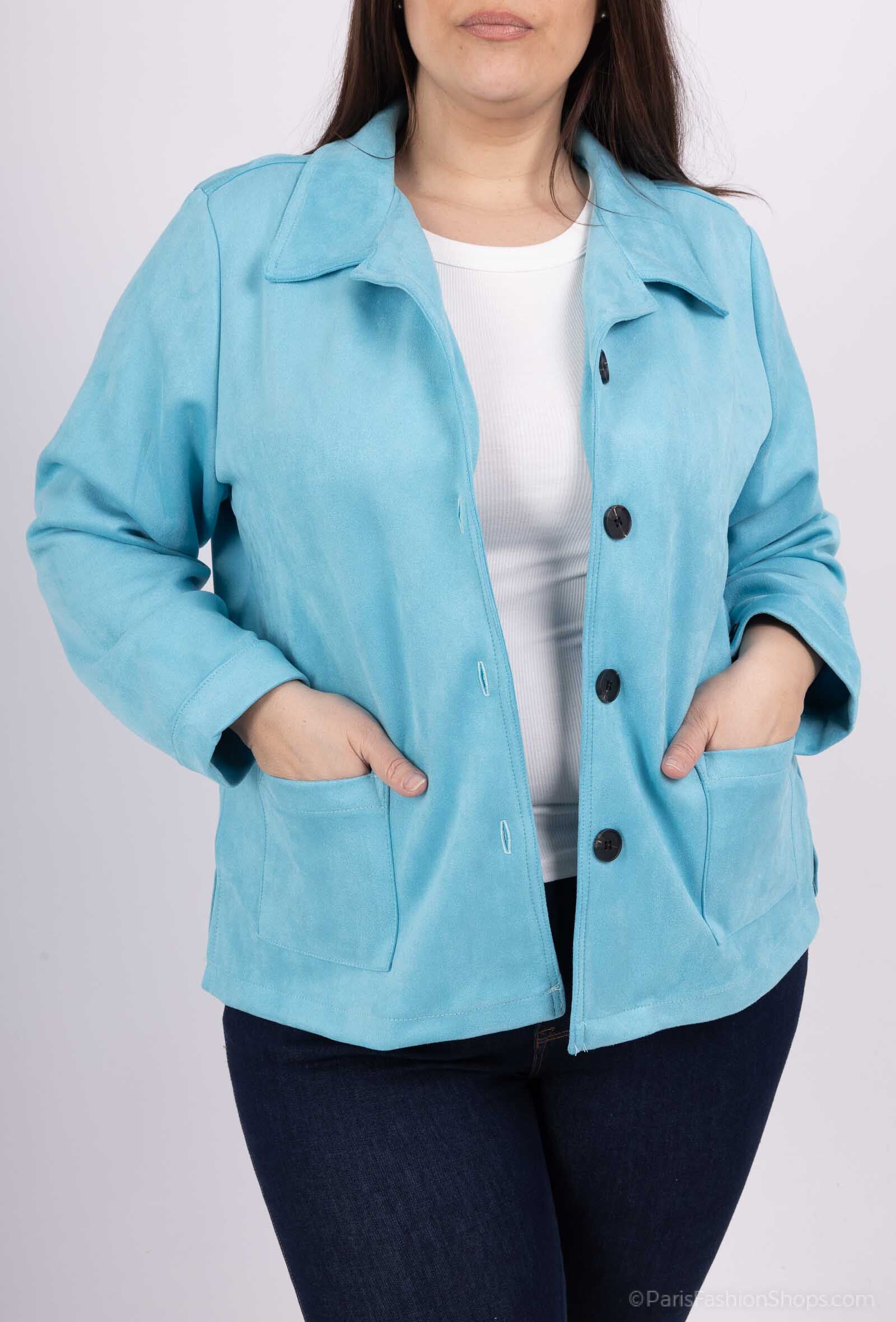 Plus Size Suede overshirts