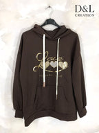 Soft LOVE Hoodie för Plus Size - Stl 38 till 48
