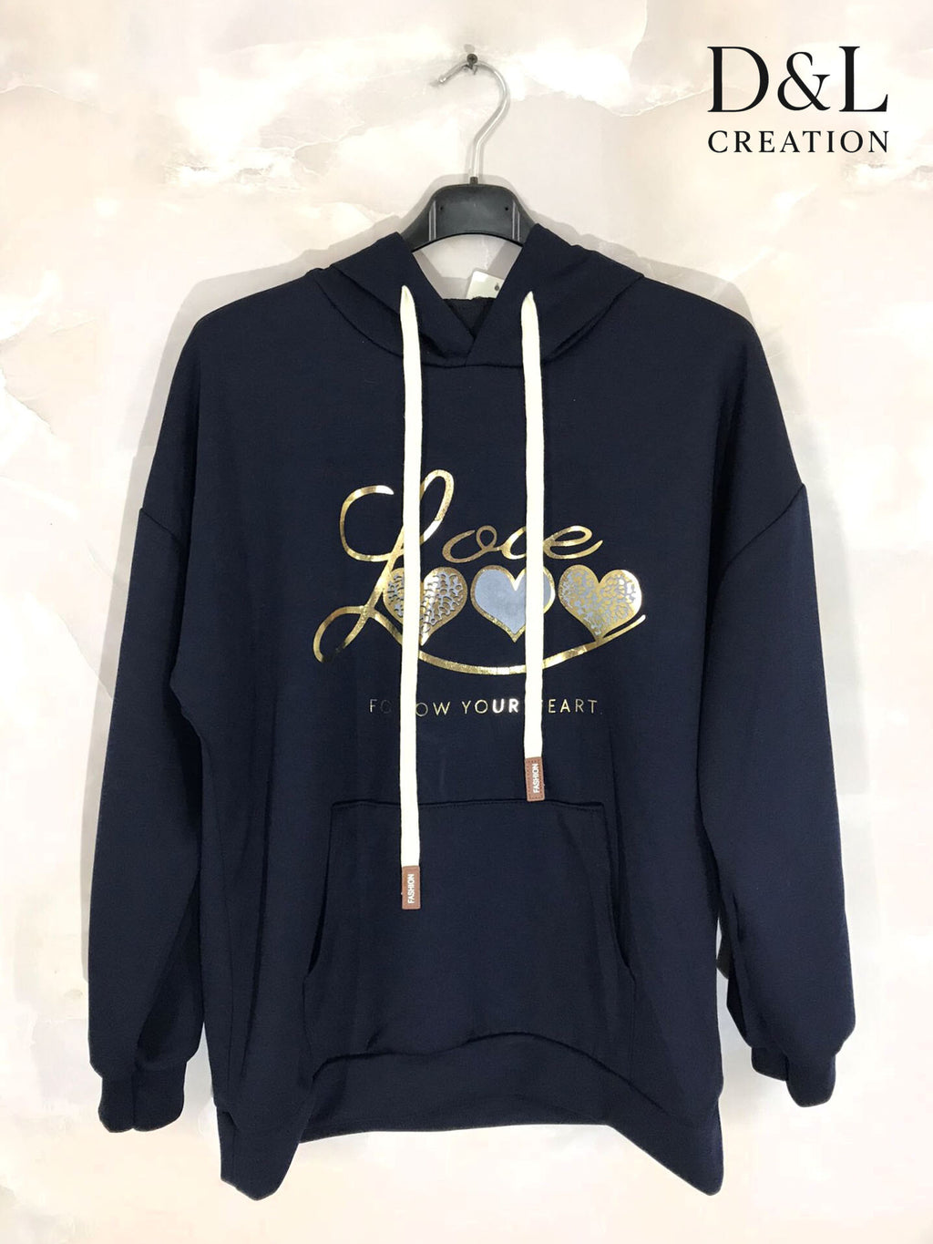 Soft LOVE hoodie sizes 38 to 48 i Plus Size