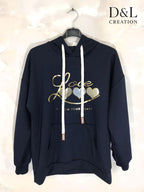 Soft LOVE hoodie sizes 38 to 48 i Plus Size