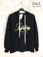Soft LOVE hoodie sizes 38 to 48 i Plus Size