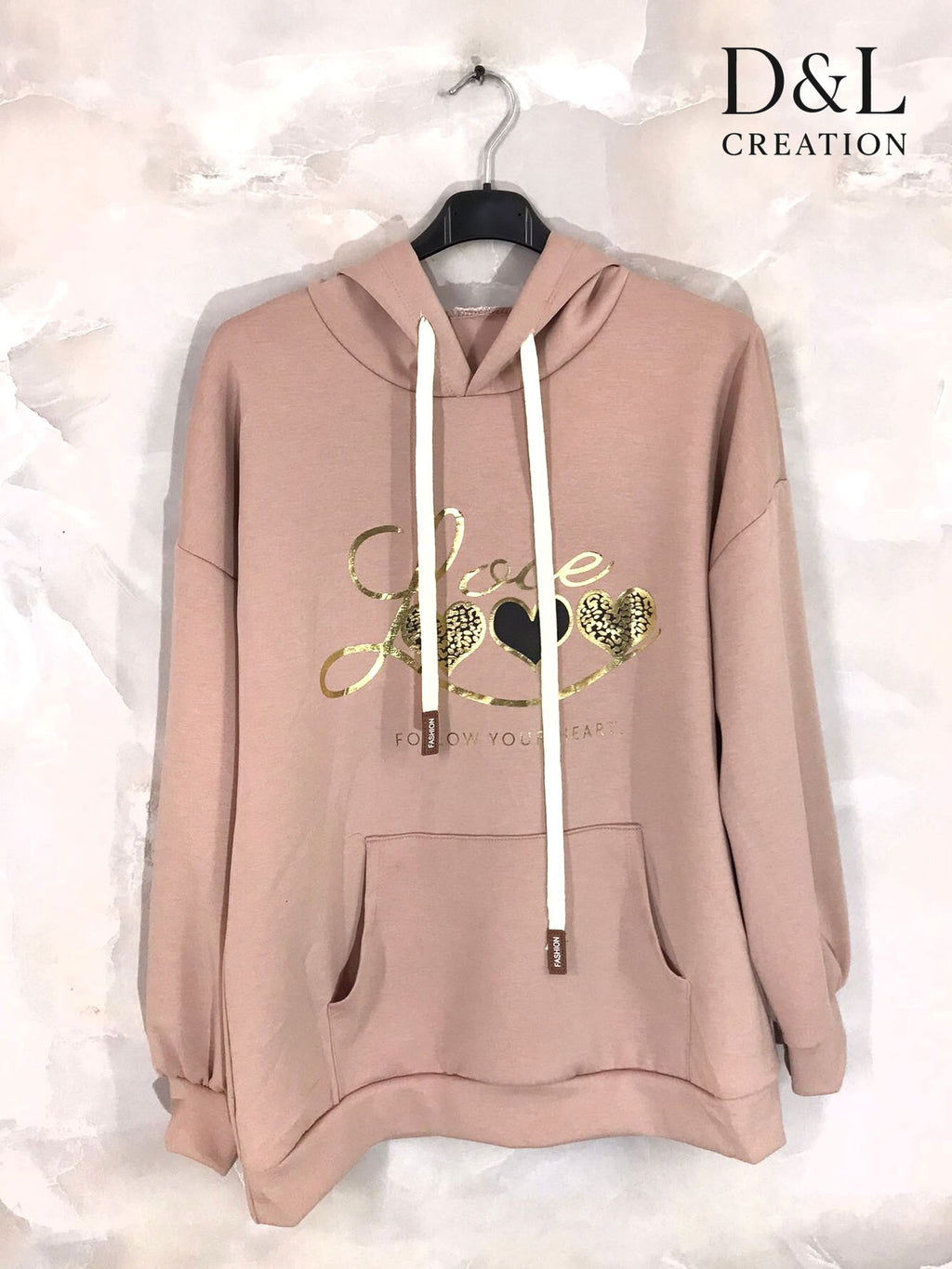 Soft LOVE hoodie sizes 38 to 48 i Plus Size