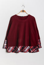 Plus Size Bi-material sweatshirt