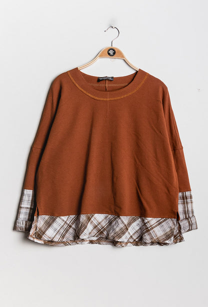 Plus Size Bi-material sweatshirt