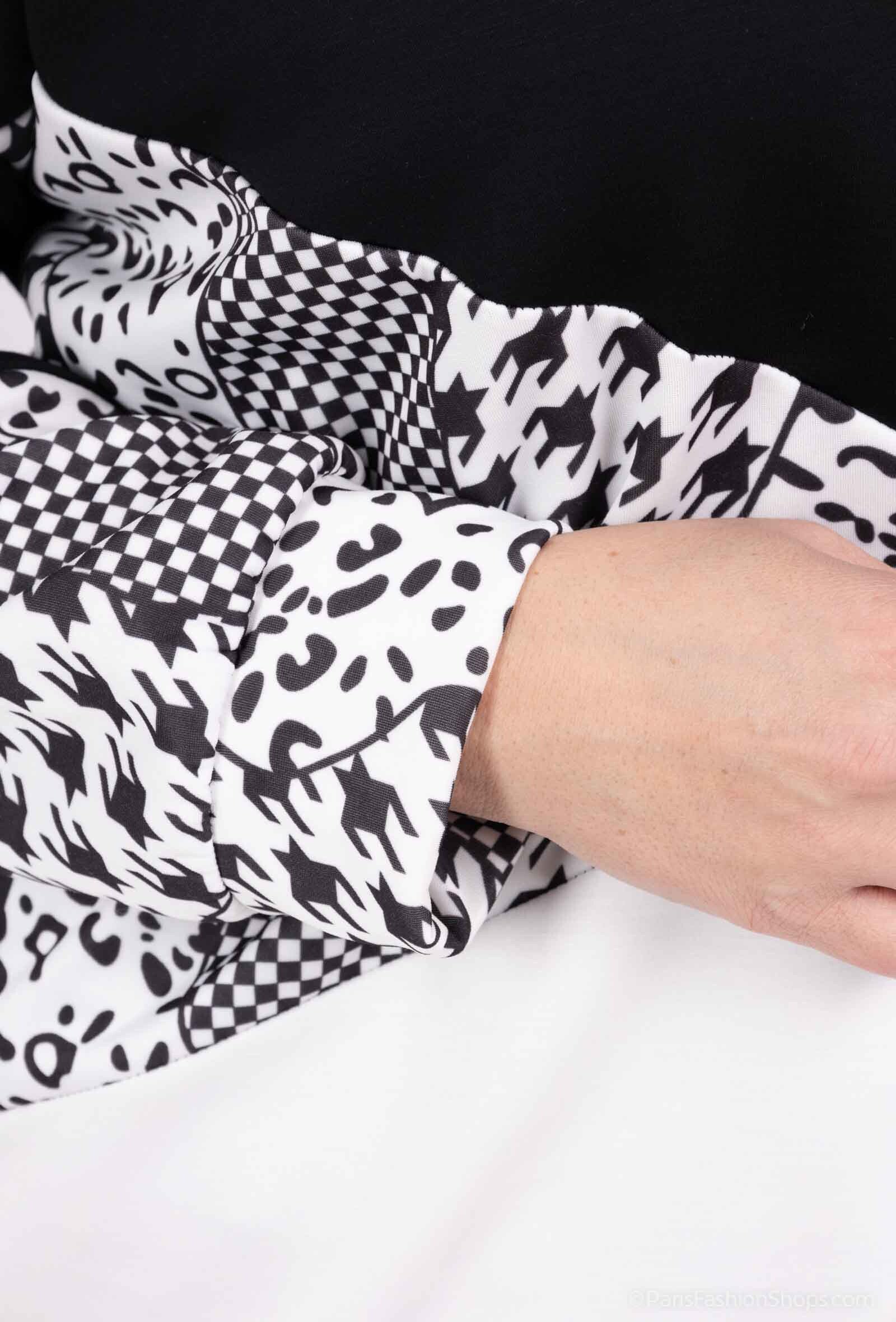 Plus Size Rundhals Bicolor/Leopardmönster Sweatshirt