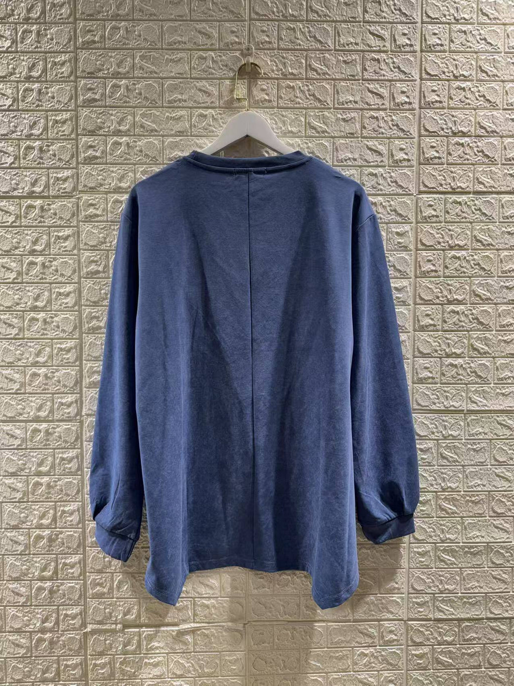 Plus Size Sweatshirt med Rhinestone-Hjärta