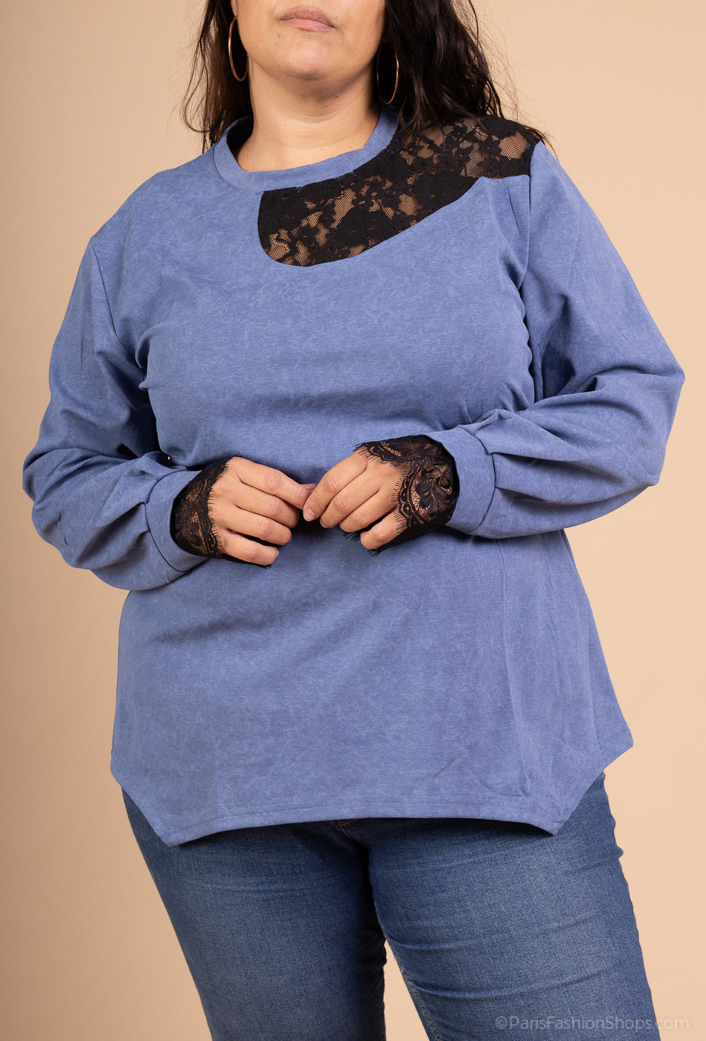 Plus size sweatshirt i Stor Storlek