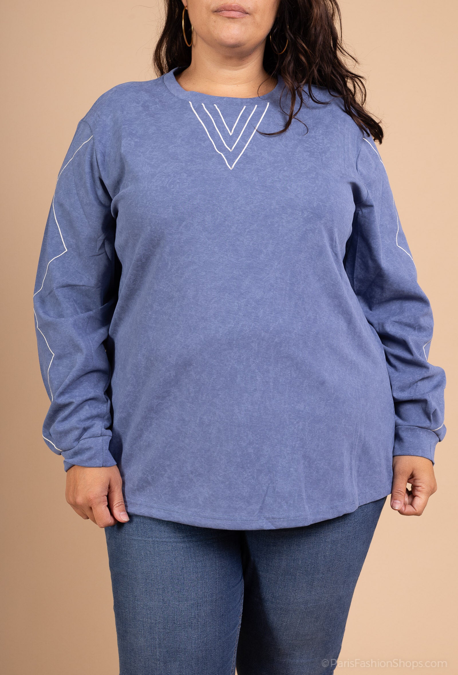 Plus size sweatshirt i Stor Storlek
