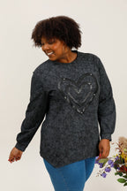 Plus size sweatshirt i Stor Storlek