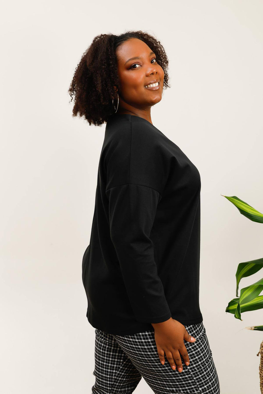 Plus size sweatshirt i Stor Storlek