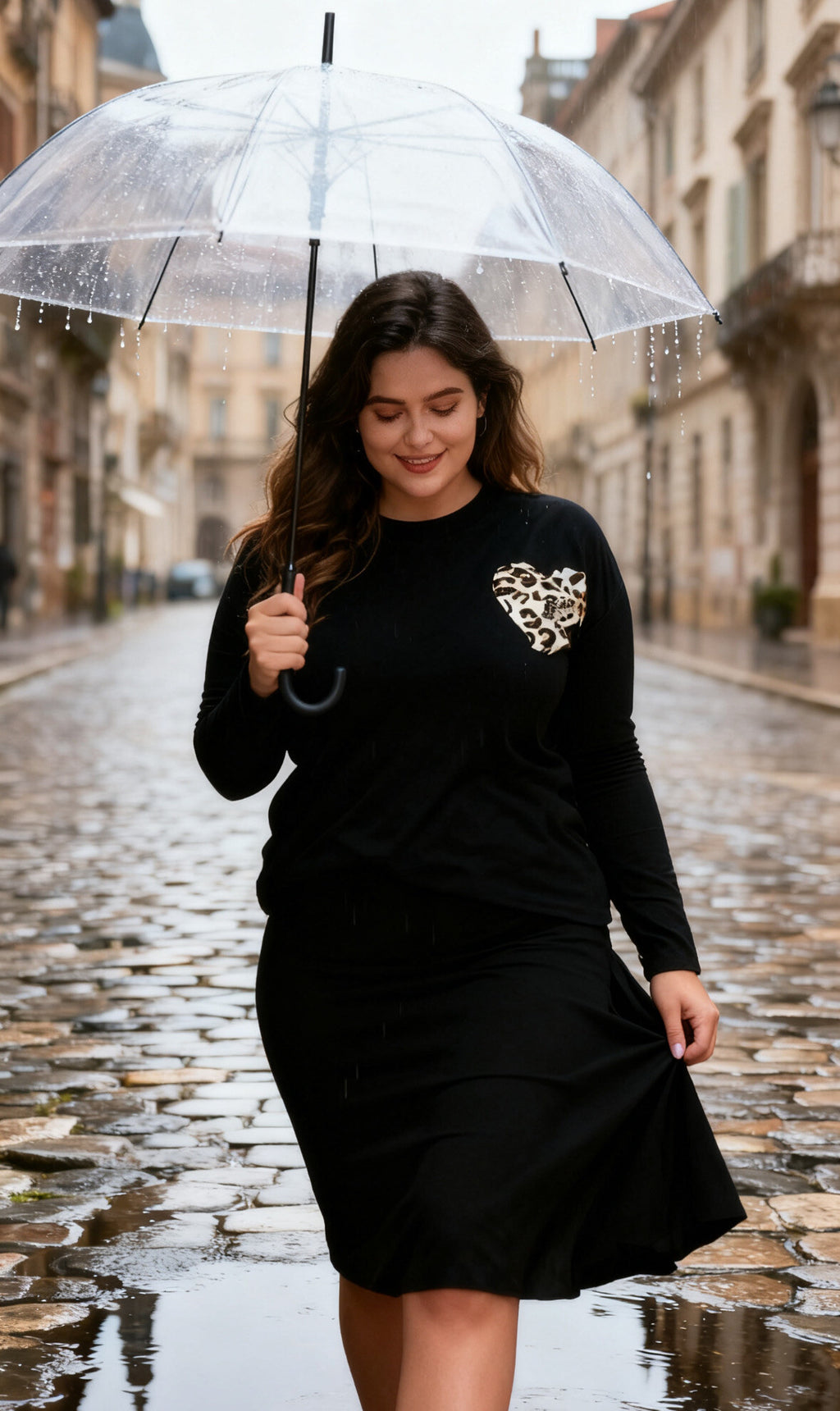 Plus size sweatshirt i Stor Storlek