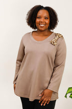 Plus size sweatshirt i Stor Storlek