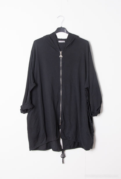 Plus Size Zipped Sweatshirt med 2 Sidfickor