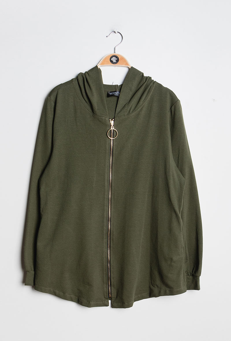 Plus Size Zip Hoodie