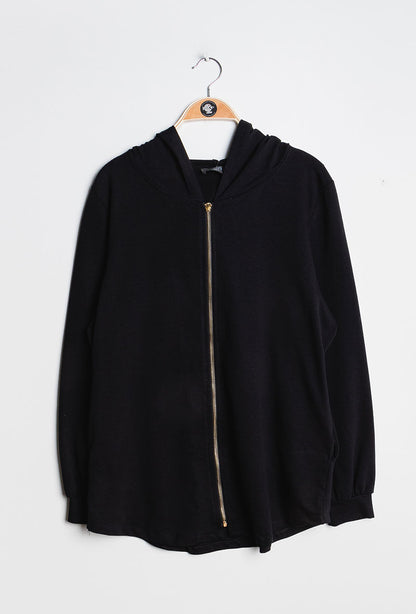 Plus Size Zip Hoodie för Damer