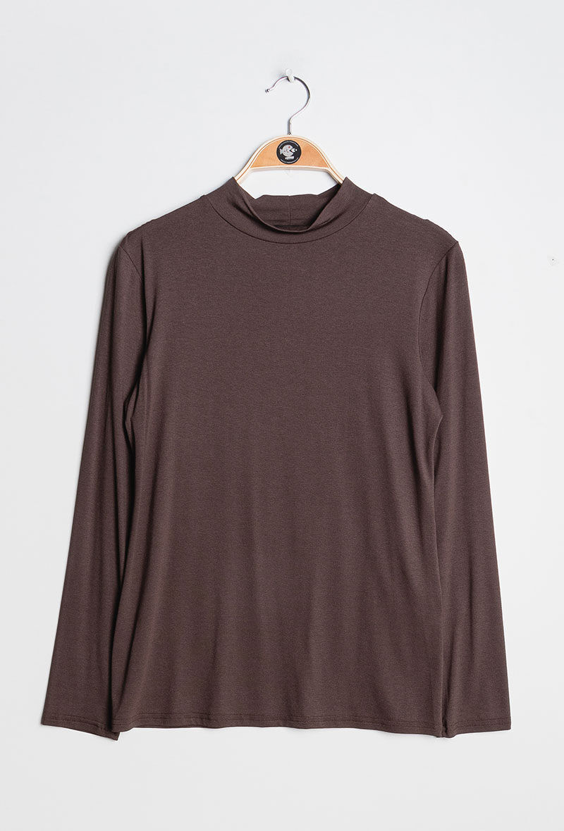 Plus Size T-shirt with funnel neck