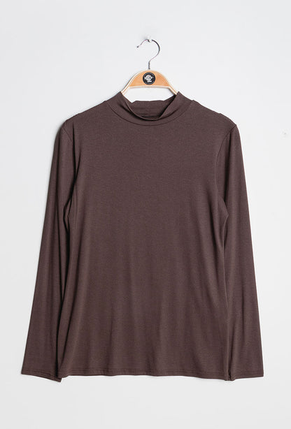 Plus Size T-shirt with funnel neck