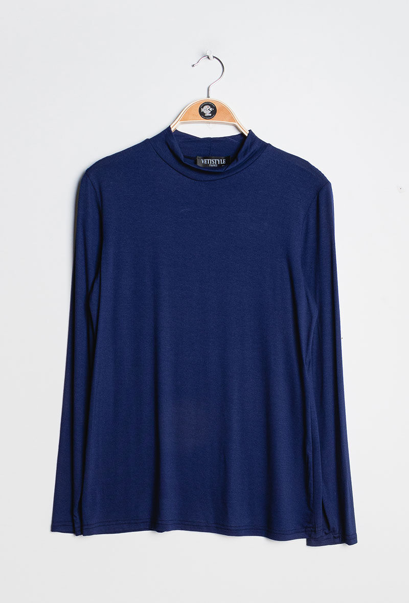 Plus Size T-shirt with funnel neck
