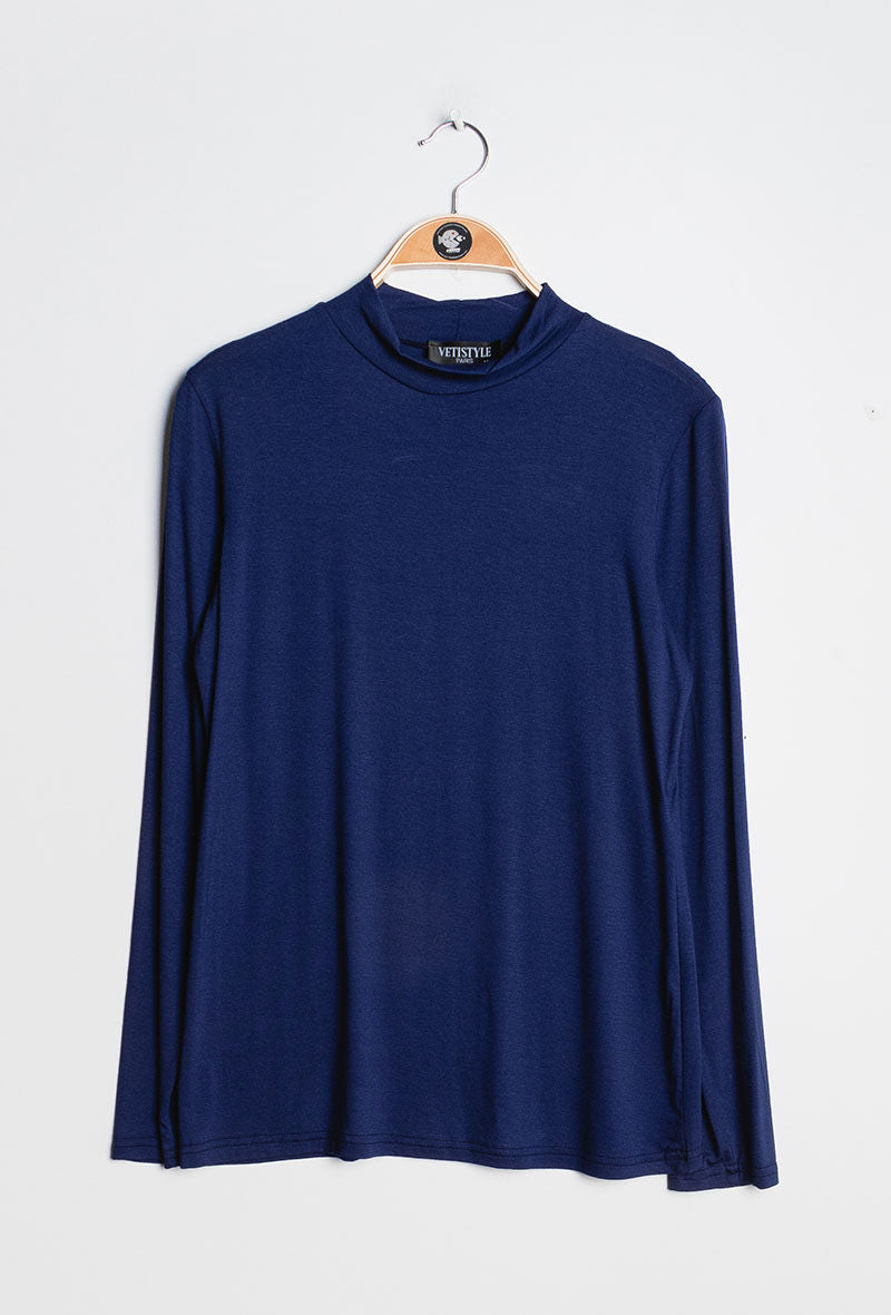 Plus Size T-shirt with funnel neck